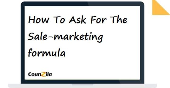 How To Ask For The Sale-marketing formula