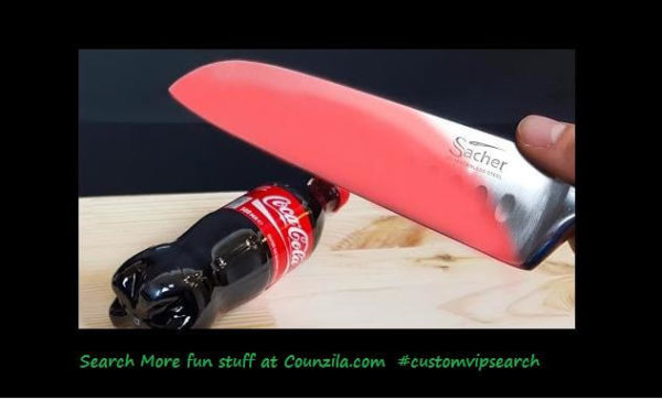 Hot 1000 degree knife vs Cocacola