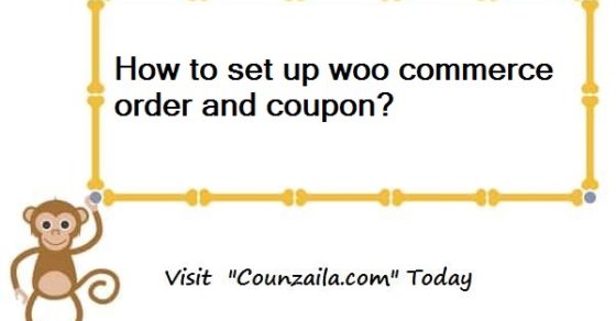 How to set up woo commerce order and coupon? - COUNZILA™