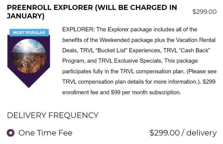   My trvl club Day Explorer plan 